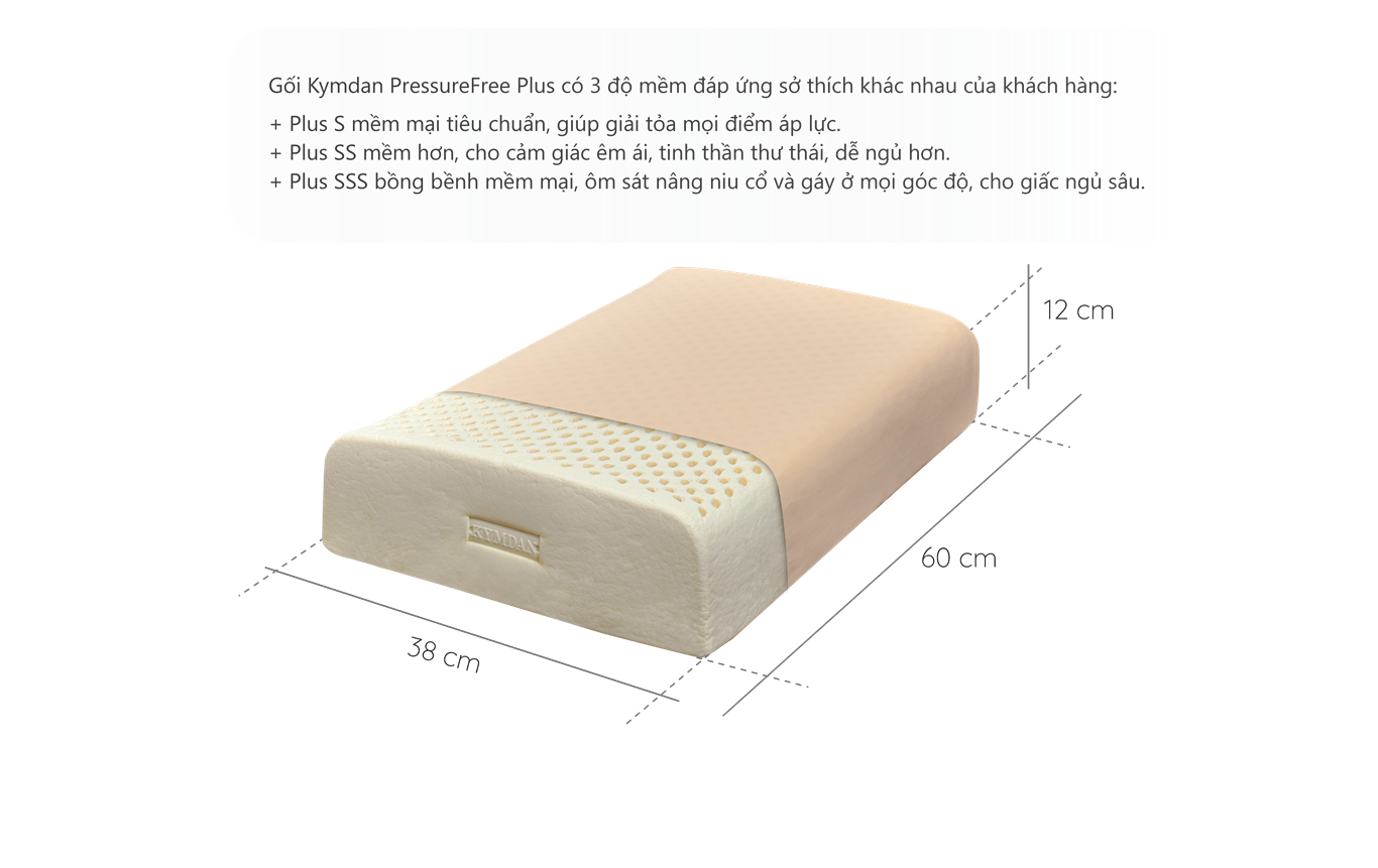 Gối Kymdan Pillow PressureFree Plus