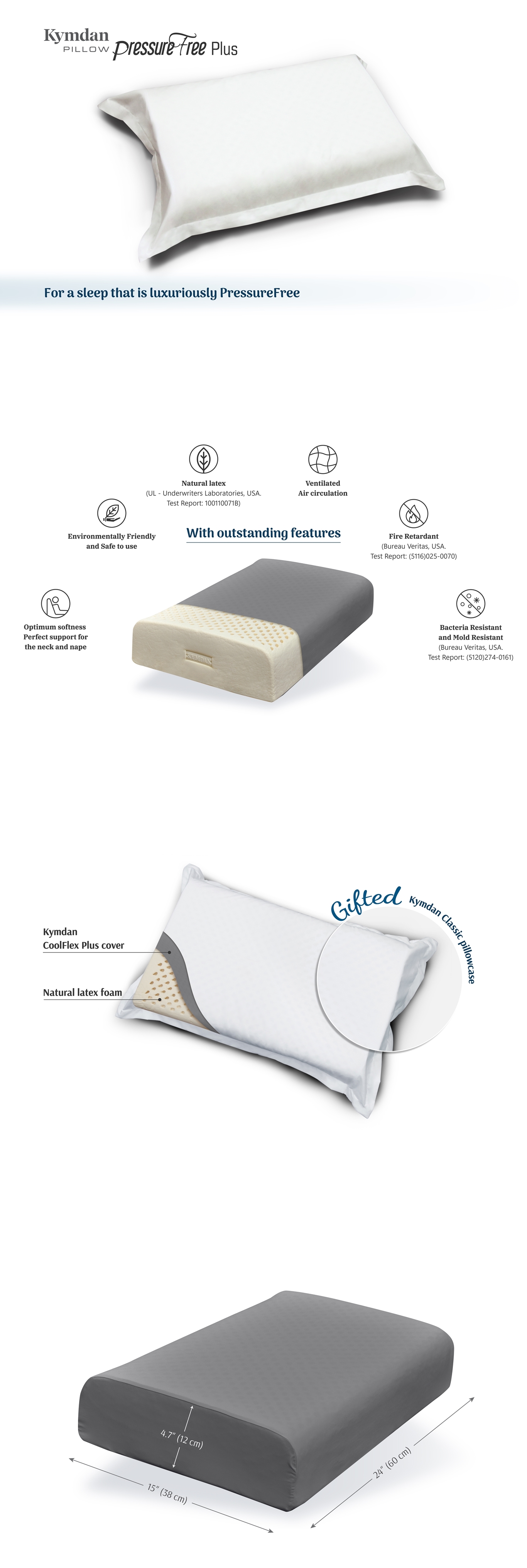 Kymdan Pillow PressureFree Plus