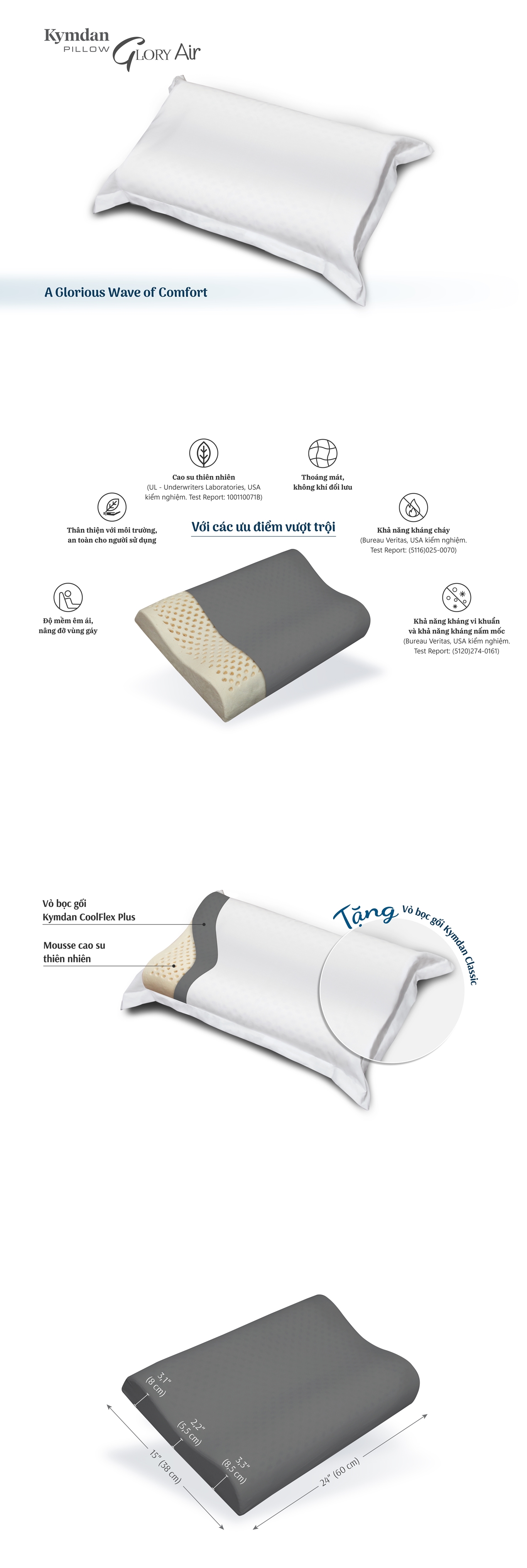Gối Kymdan Pillow Glory Air
