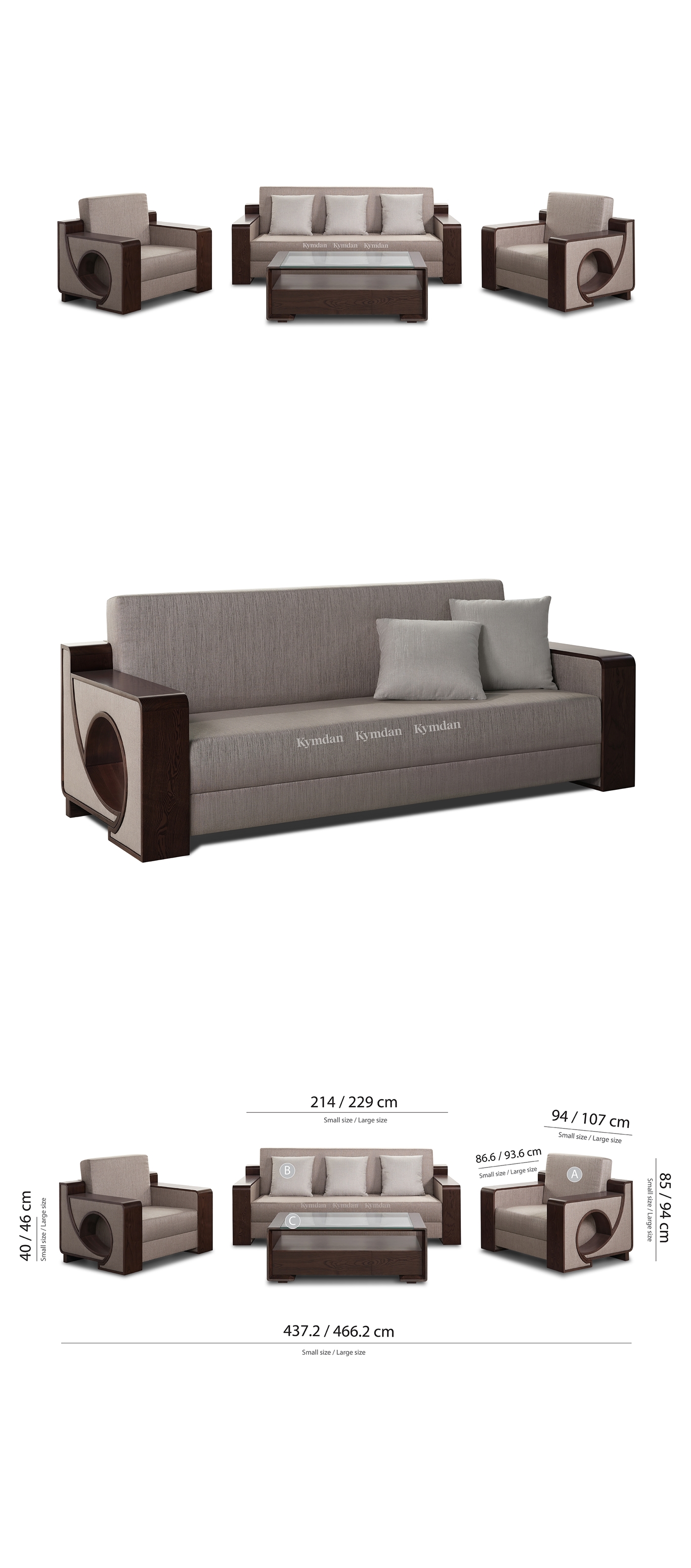 Sofa bộ Kymdan kiểu Alana