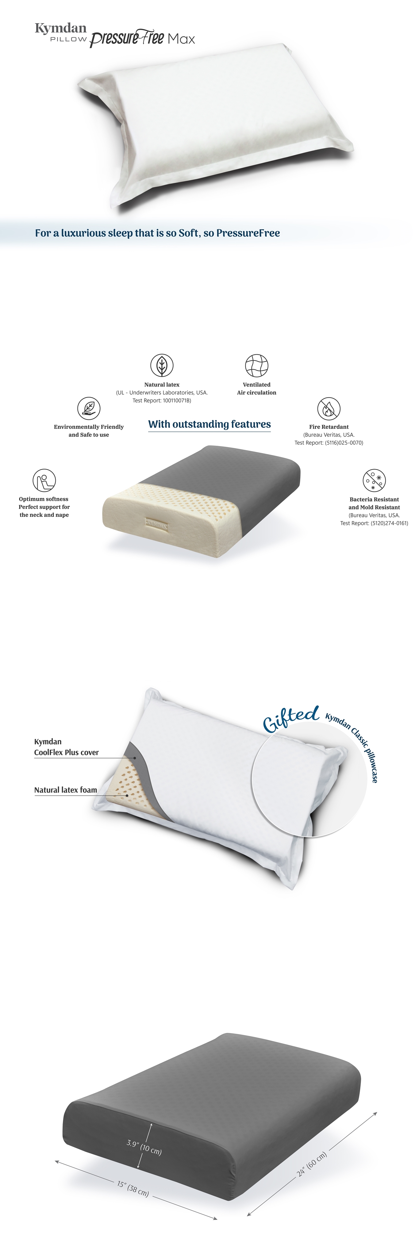 Kymdan Pillow PressureFree Max