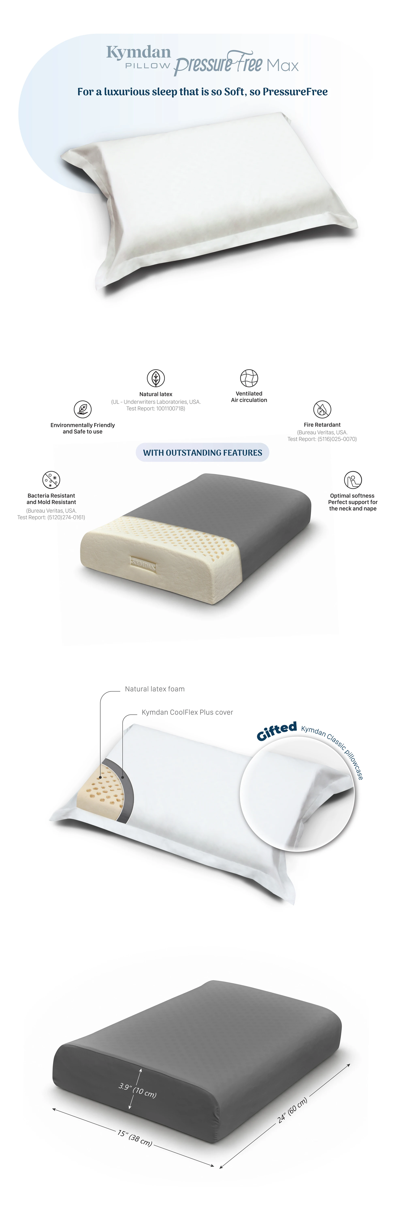 Kymdan Pillow PressureFree Max