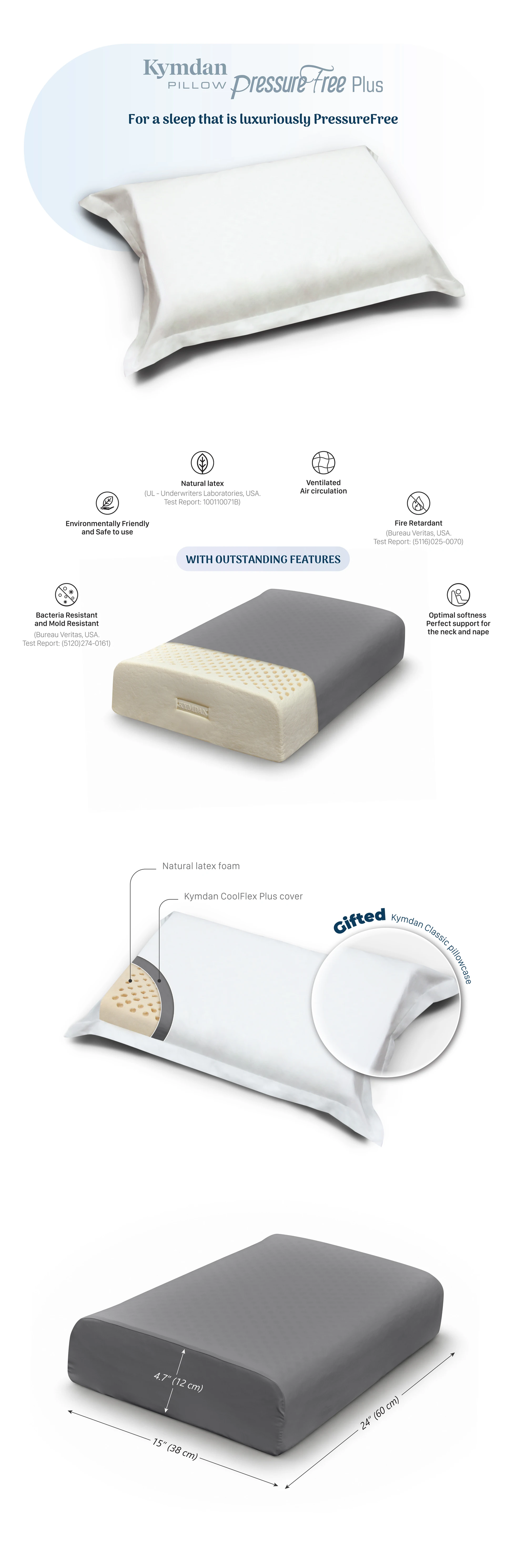 Kymdan Pillow PressureFree Plus